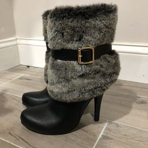 Forever 21 fur heeled booties!